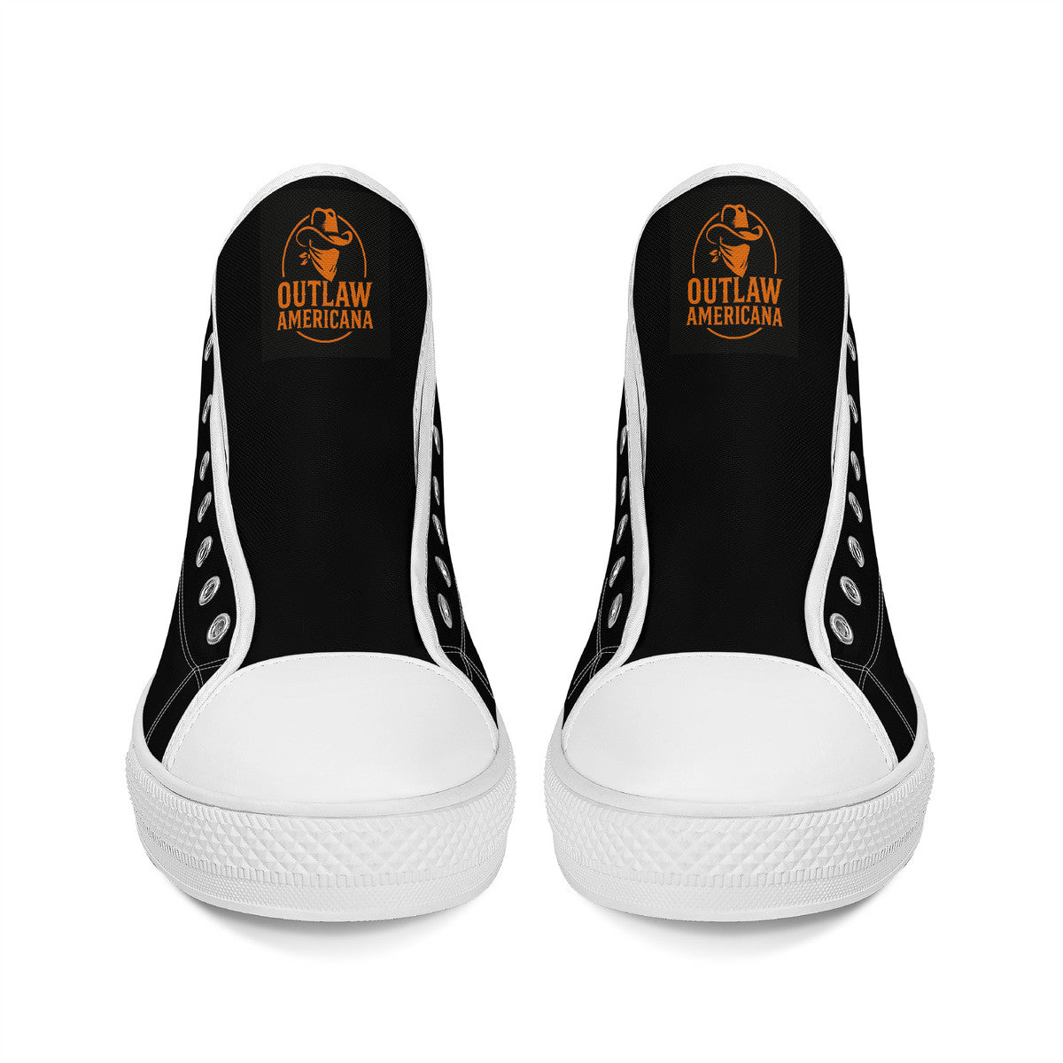 Copy of FWS High-Top Canvas Shoes With Customized Tongue - White