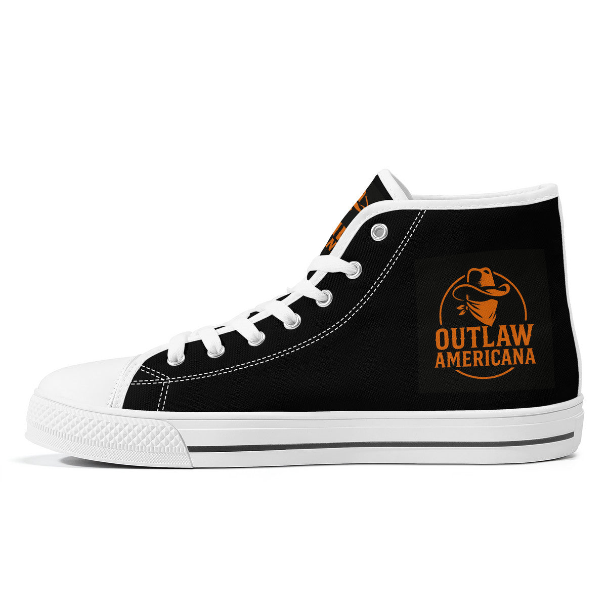Copy of FWS High-Top Canvas Shoes With Customized Tongue - White