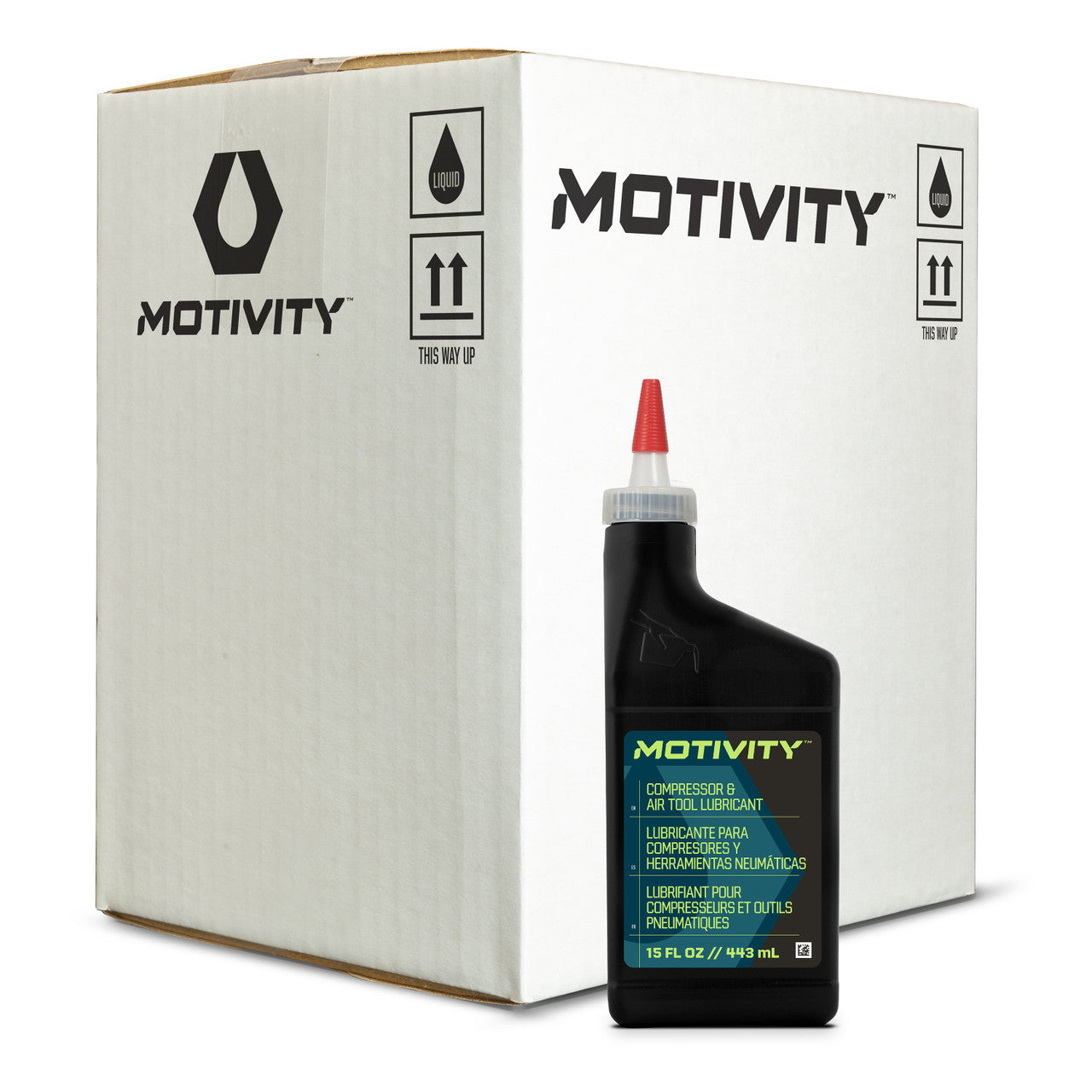 MOTIVITY Compressor & Air Tool Oil, Anti-Wear & Corrosion Protection – 12 Pack (15oz bottles)-0