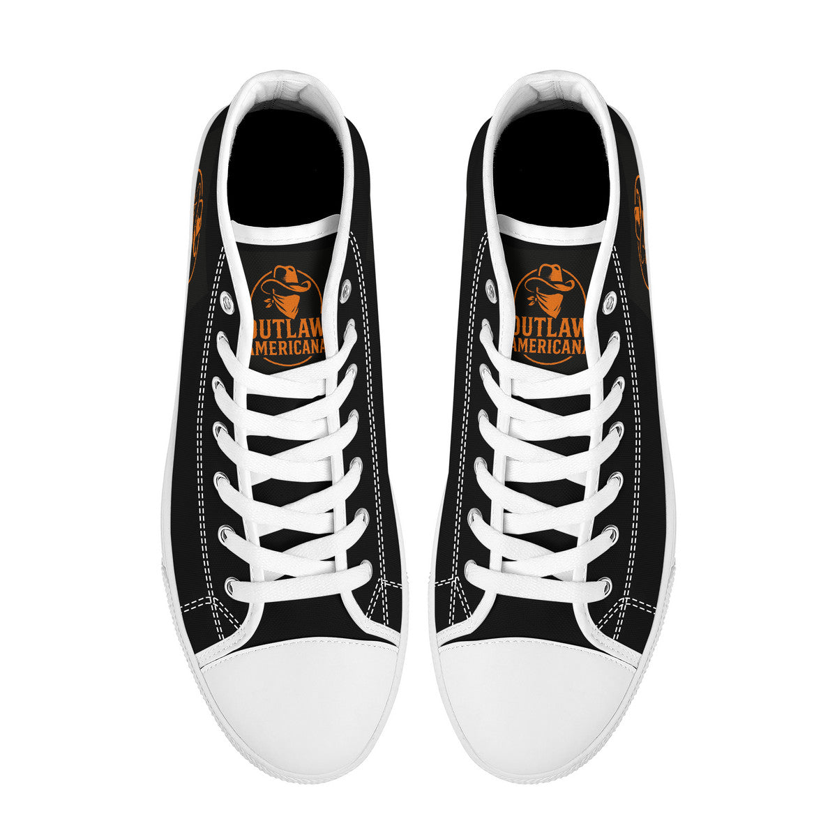 Copy of FWS High-Top Canvas Shoes With Customized Tongue - White