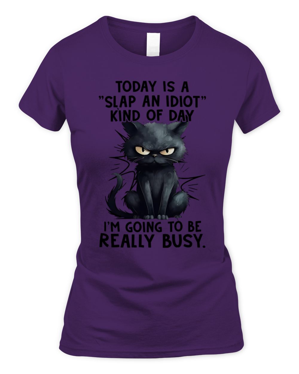 Today is a slap an idiot kind of day Women's Soft Style Fitted T-Shirt