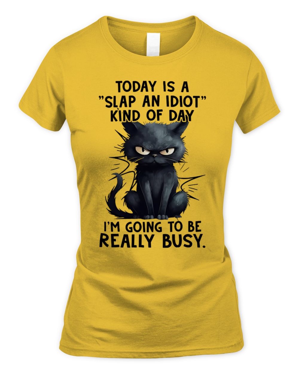 Today is a slap an idiot kind of day Women's Soft Style Fitted T-Shirt