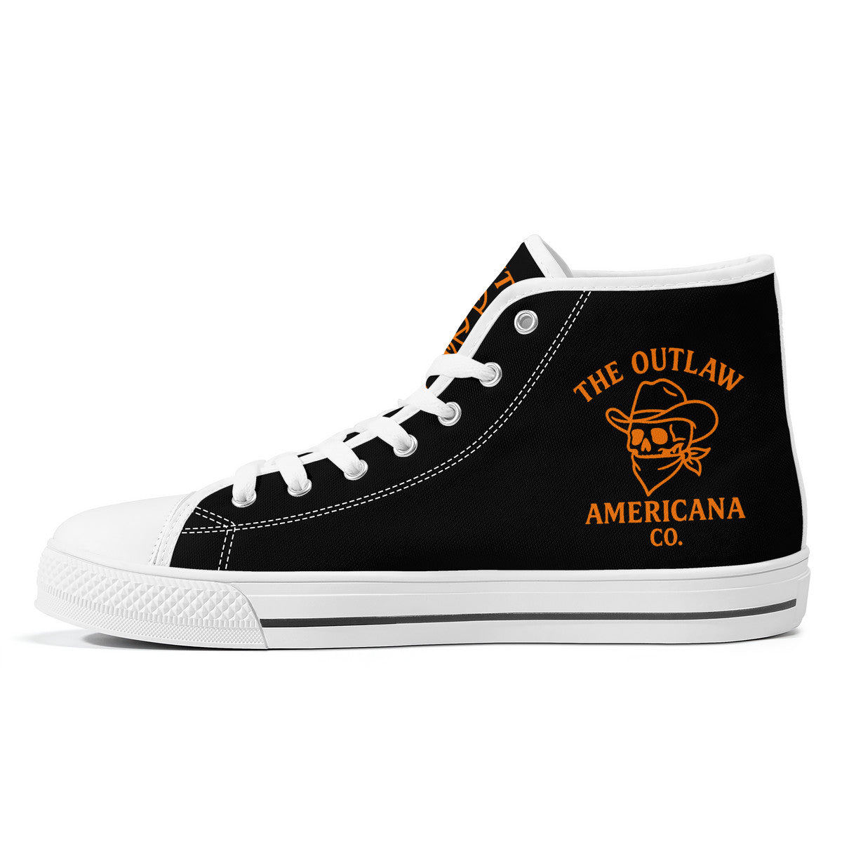 Copy of FWS High-Top Canvas Shoes With Customized Tongue - White