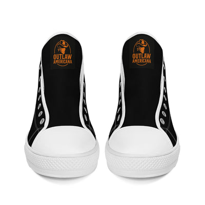 Copy of FWS High-Top Canvas Shoes With Customized Tongue - White