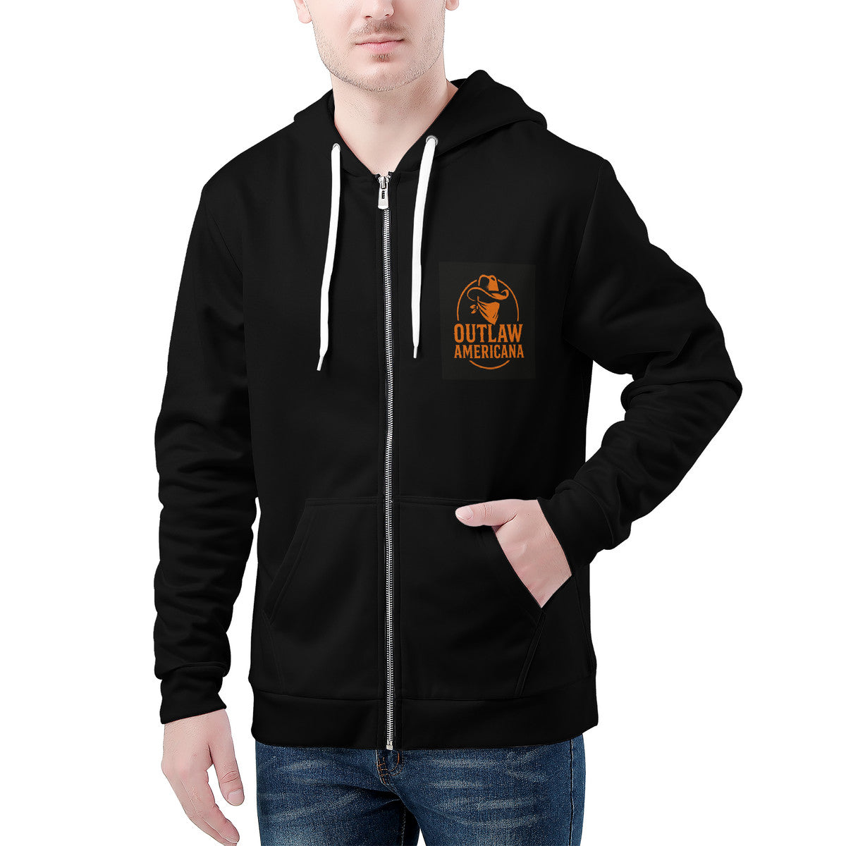 D58 Men's All Over Print Zip Hoodie