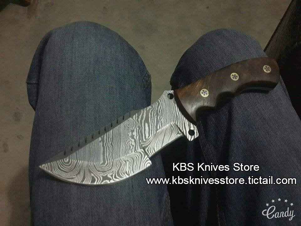 Custom Handcrafted Damascus Steel Tom Brown Tracker Knife - Perfect for Survival, Camping &amp; Tactical Use | KBS Knives