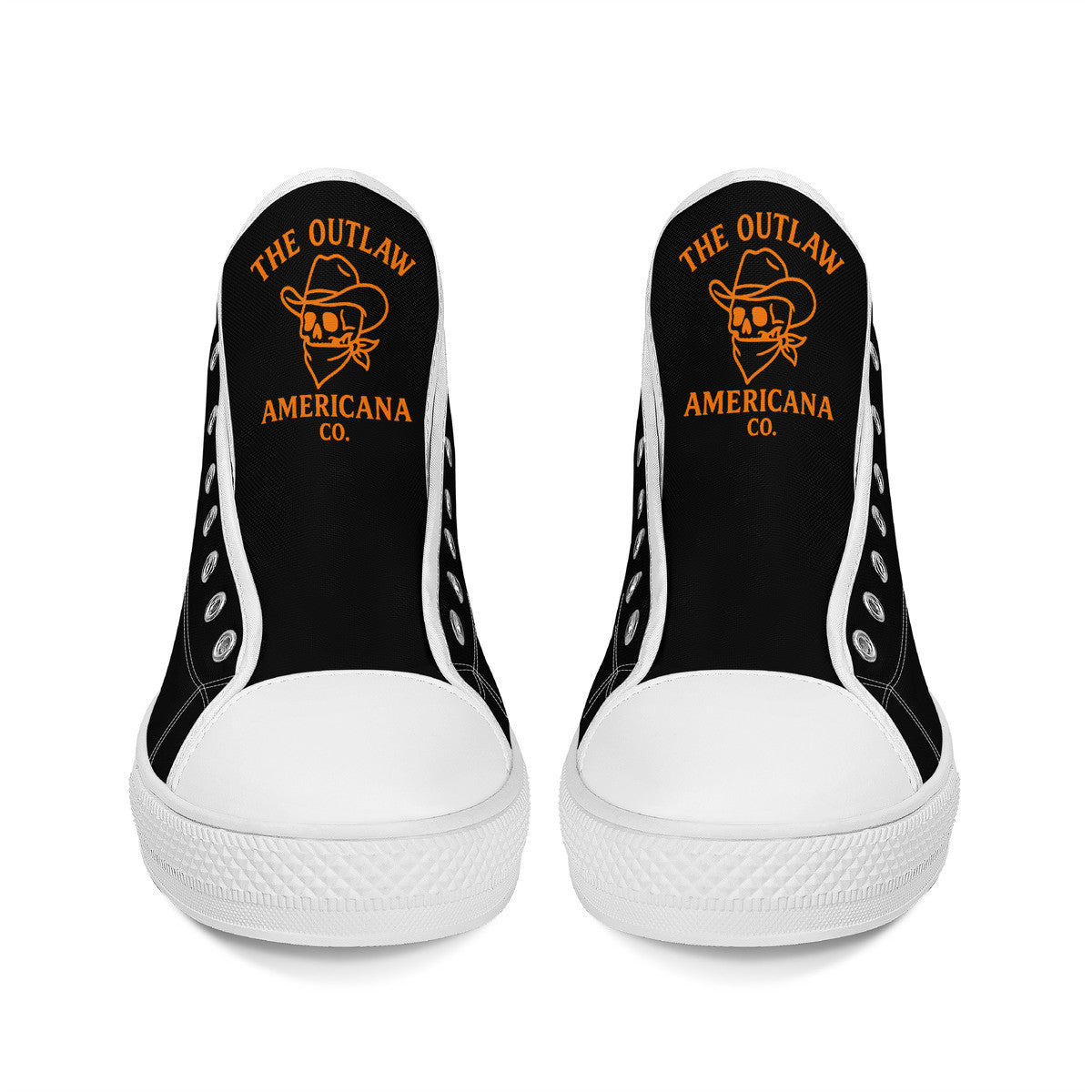 Copy of FWS High-Top Canvas Shoes With Customized Tongue - White