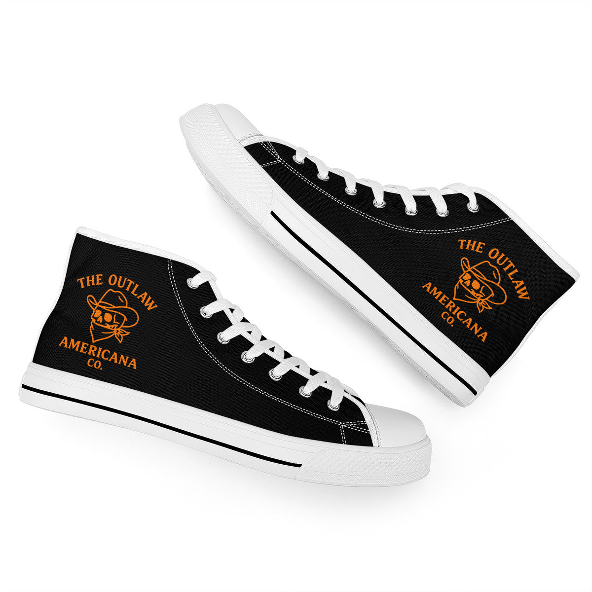 Copy of FWS High-Top Canvas Shoes With Customized Tongue - White