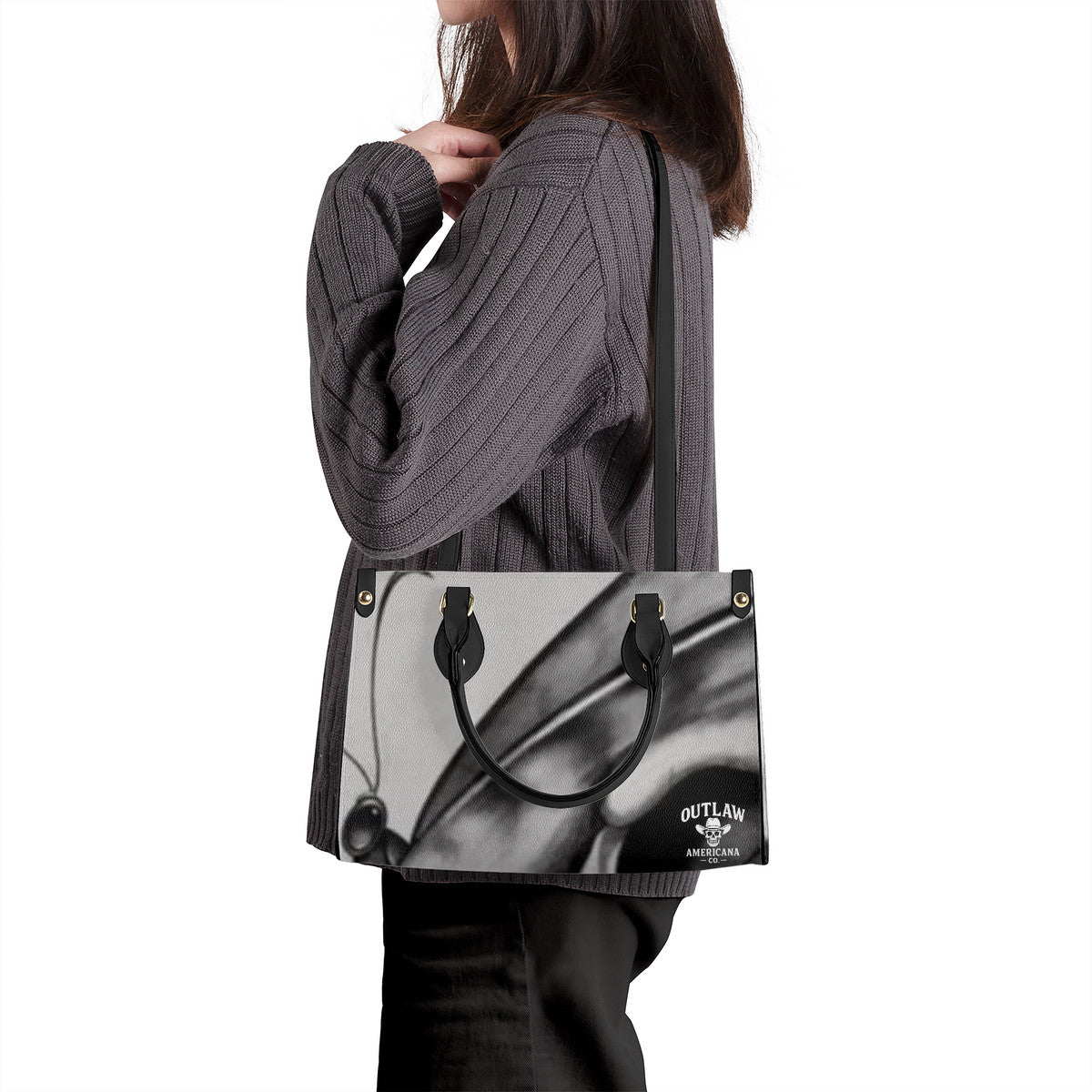 SF_B3 Luxury Women PU Tote Bag - Black