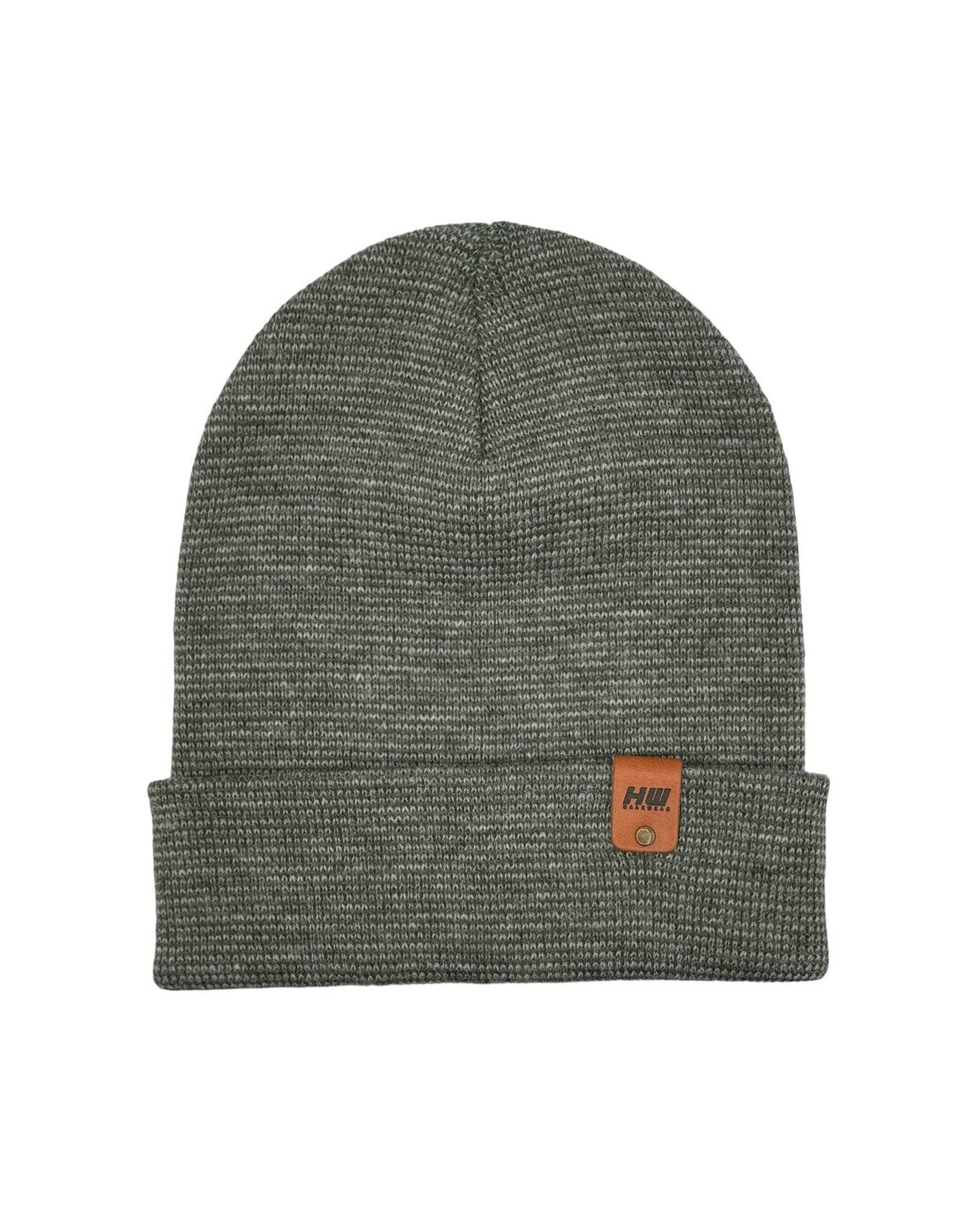 HAAKWEAR Classic Fusion Cuffed Beanie - Gray / Green, Made in USA