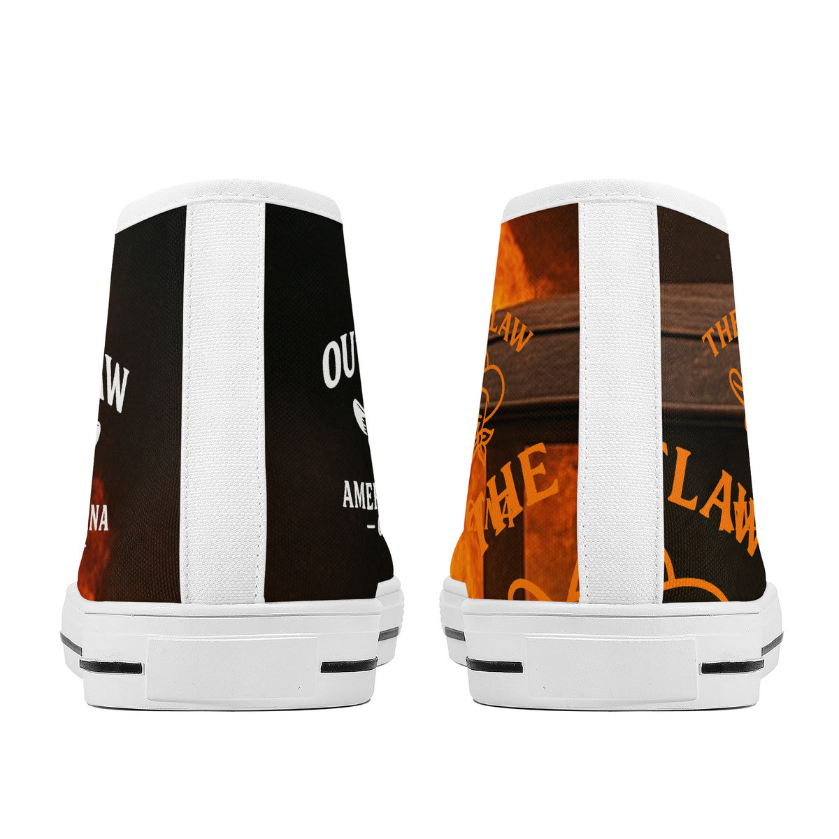 FWS High-Top Canvas Shoes With Customized Tongue - White