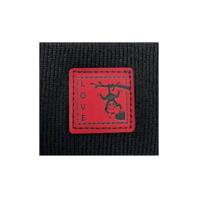 Haakwear Exclusive Love-Inspired H-Stitch Beanie – Limited Edition  Black Hat with Love Monkey