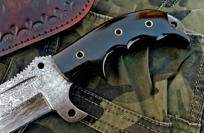 Custom Handcrafted Damascus Steel Tops Tanto Tactical Tracker Knife - Ideal for Survival, Camping & Combat | KBS Knives