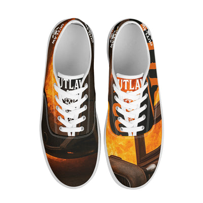 D3S Skate Shoes With Customized Tongue - White