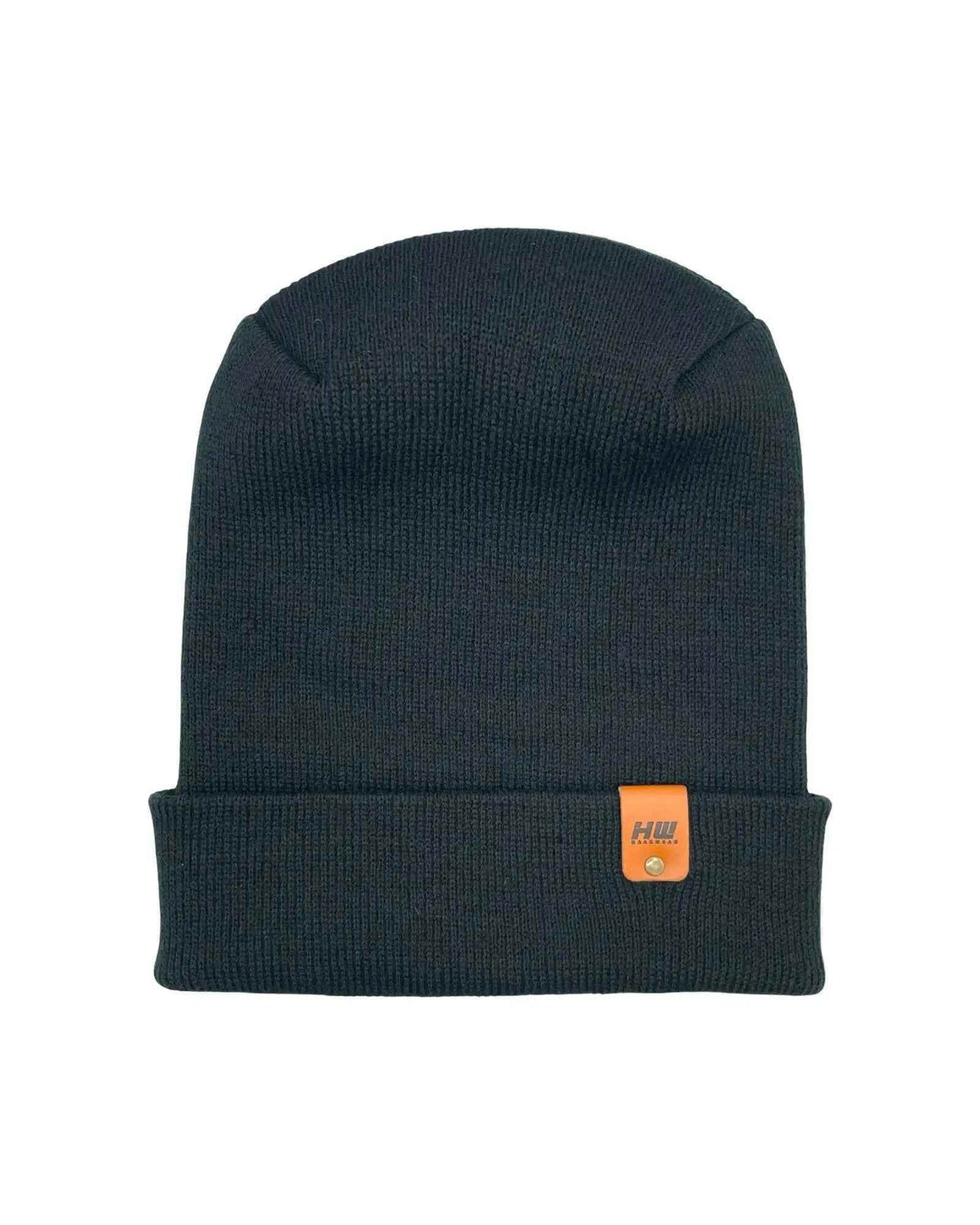 NEW HAAKWEAR H-Stitch Cuffed Beanie - Designed and Made in USA (Patented Design) - Charcoal Black
