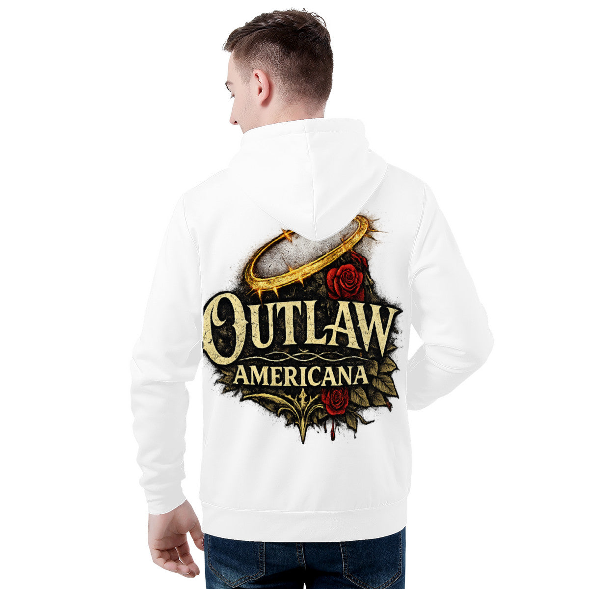 D55 unisex all over print gothic saint and sinner hoodie without sleeve print