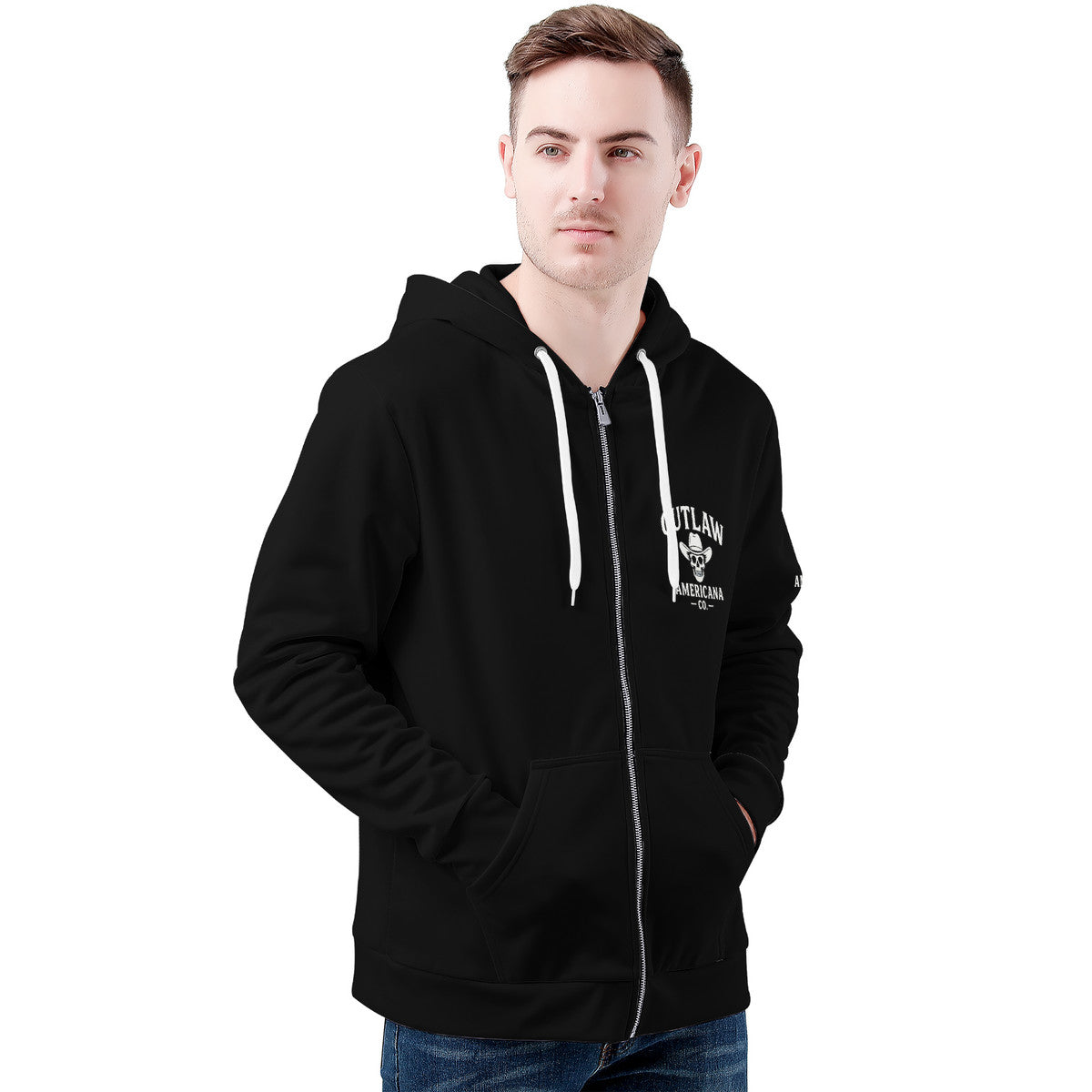 D58 Men's All Over Print Zip Hoodie