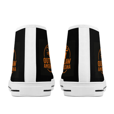 Copy of FWS High-Top Canvas Shoes With Customized Tongue - White