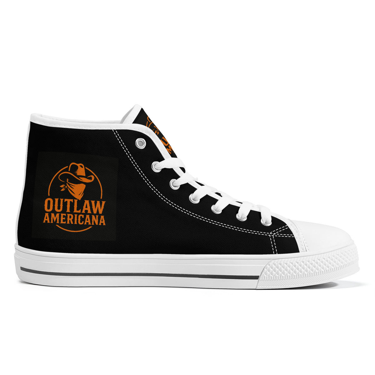 Copy of FWS High-Top Canvas Shoes With Customized Tongue - White