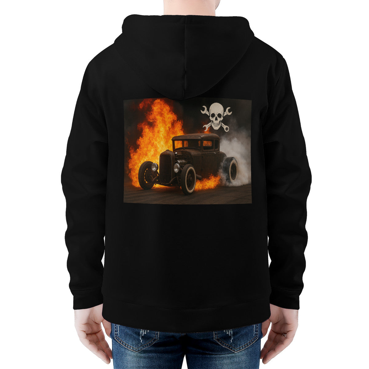 D58 Men's All Over Print Zip Hoodie