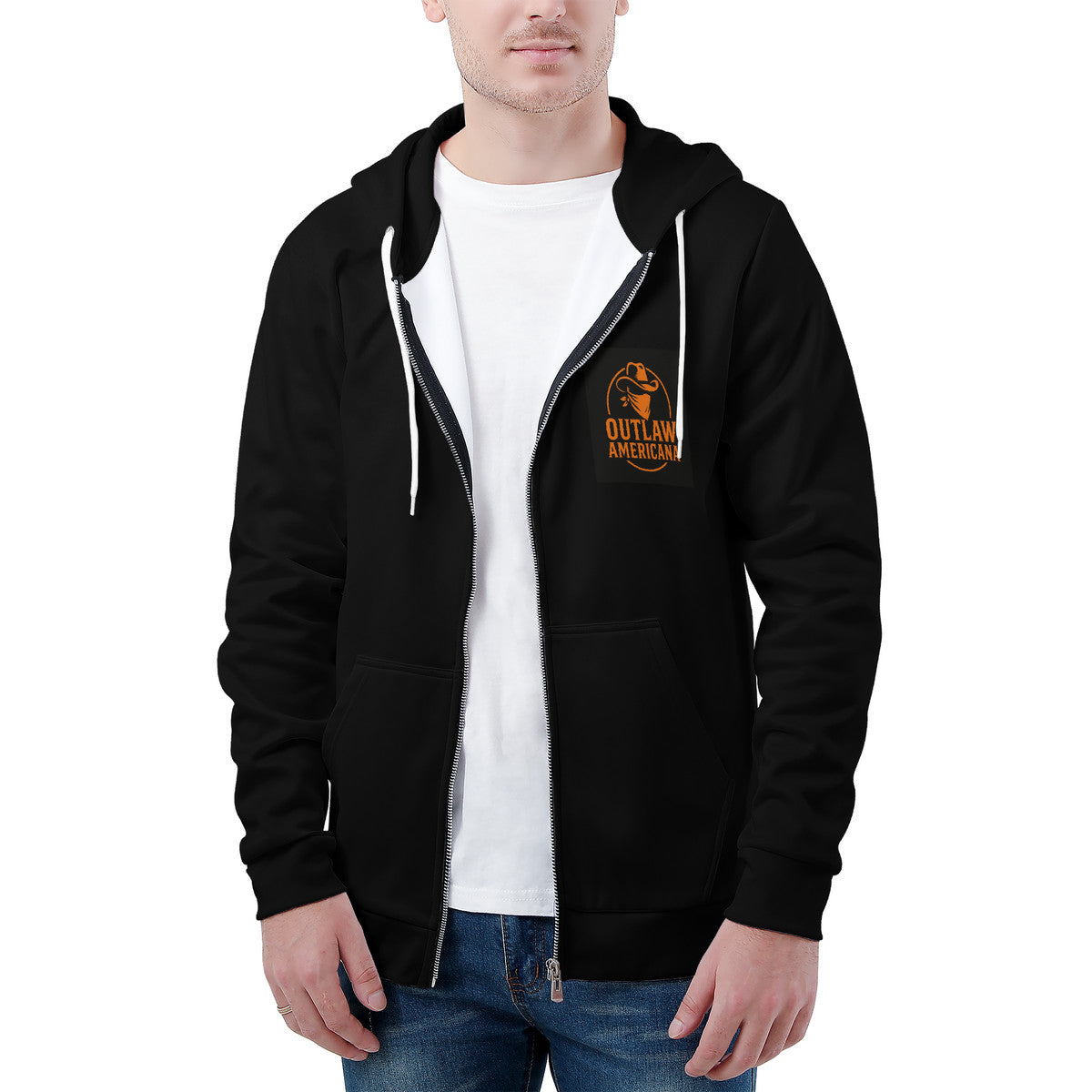 D58 Men's All Over Print Zip Hoodie