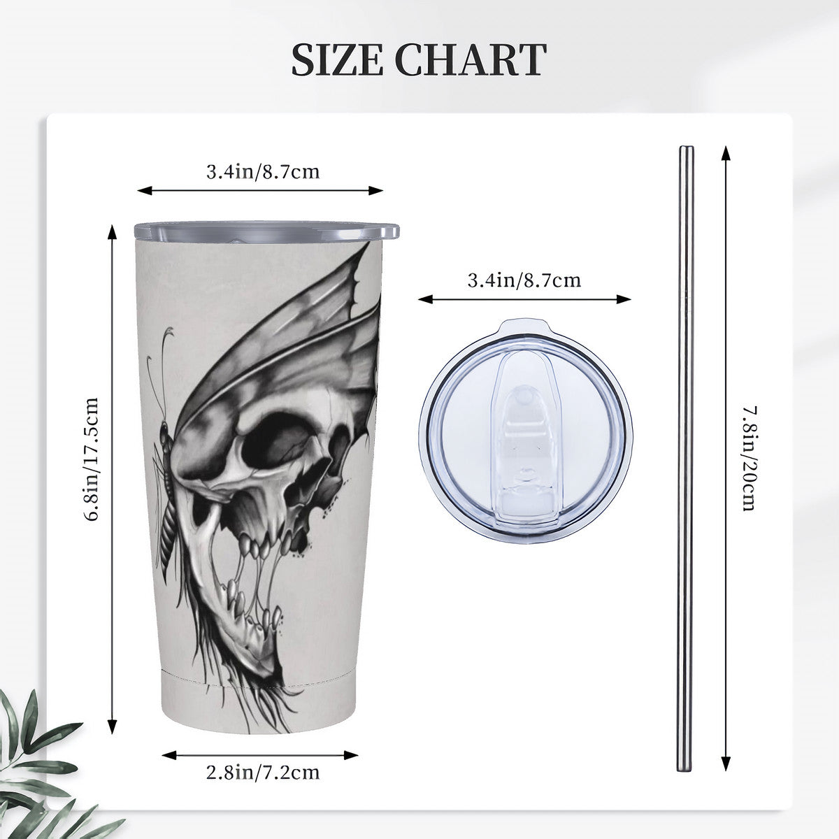 HC_C81 20oz Stainless Steel Straw Lid Cup