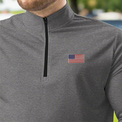 American Flag Premium Adidas Quarter-zip Pullover