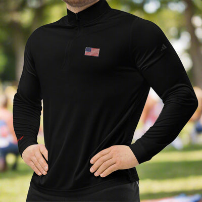 American Flag Premium Adidas Quarter-zip Pullover