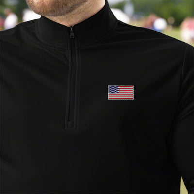 American Flag Premium Adidas Quarter-zip Pullover