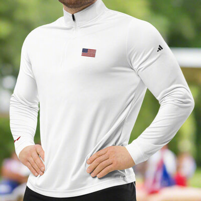 American Flag Premium Adidas Quarter-zip Pullover