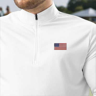 American Flag Premium Adidas Quarter-zip Pullover