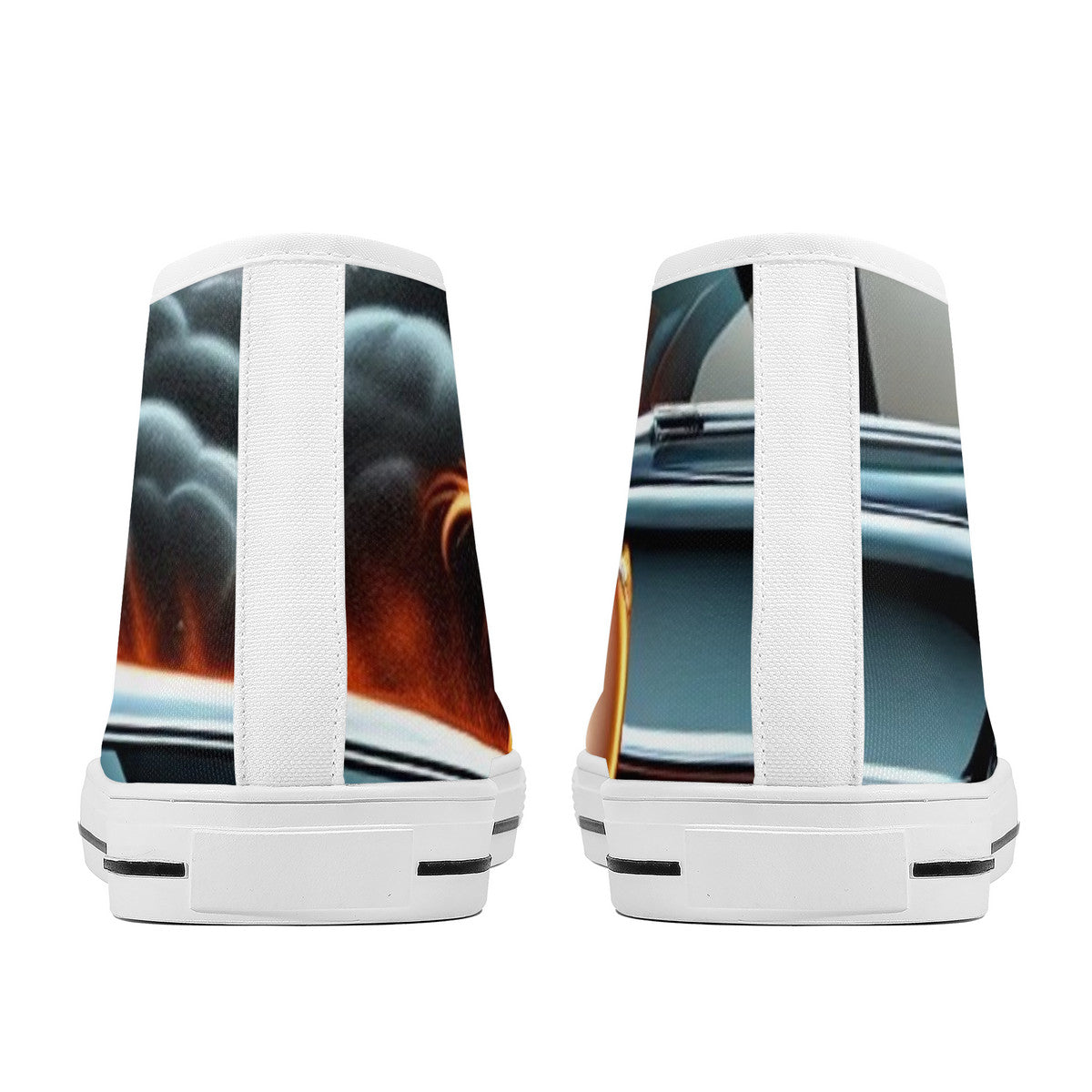 FWS High-Top Canvas Shoes With Customized Tongue - White