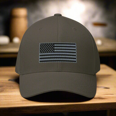 Old Glory Embroidered Fitted Twill Hat