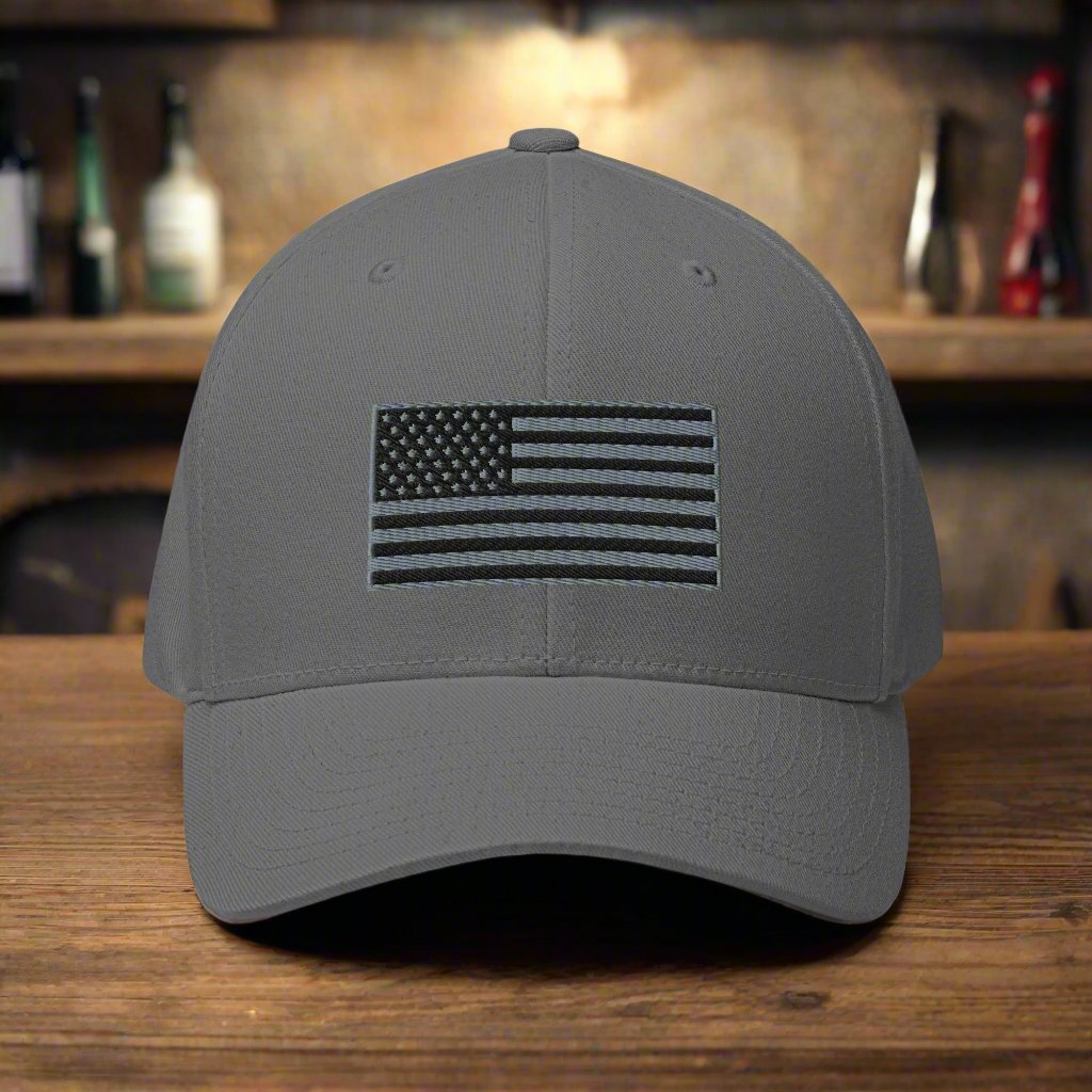 Old Glory Embroidered Fitted Twill Hat