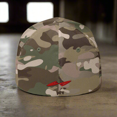 Old Glory Embroidered Fitted Twill Hat