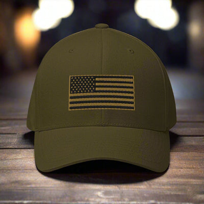 Old Glory Embroidered Fitted Twill Hat