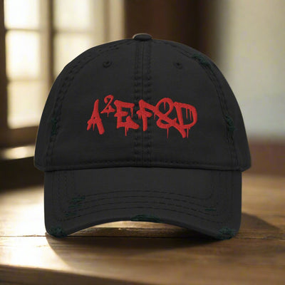 Against All Enemies Distressed Dad Hat (Graffiti)