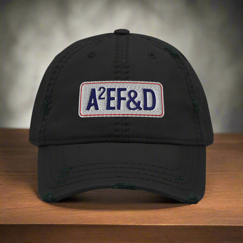 Against All Enemies Distressed Dad Hat (RWB)