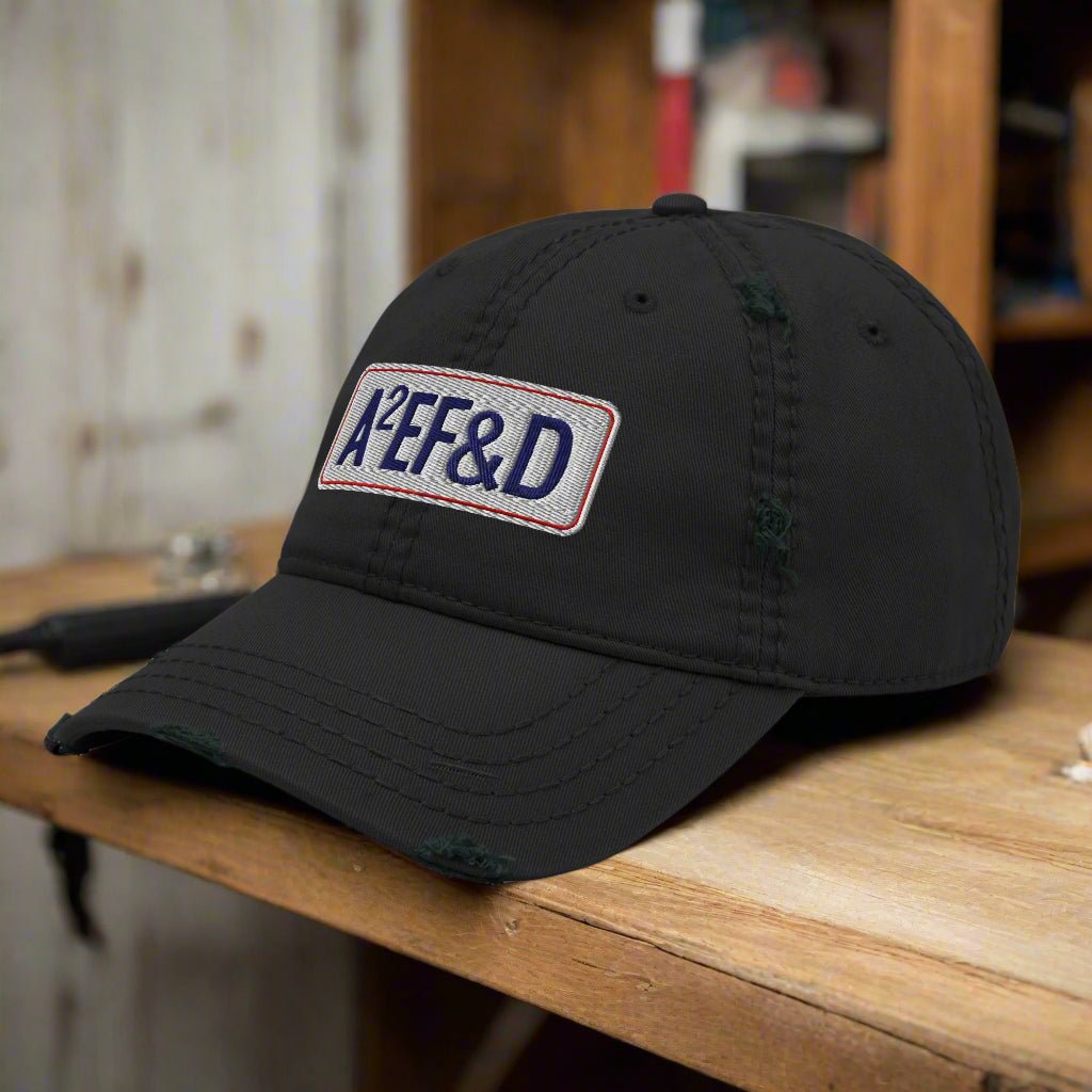 Against All Enemies Distressed Dad Hat (RWB)