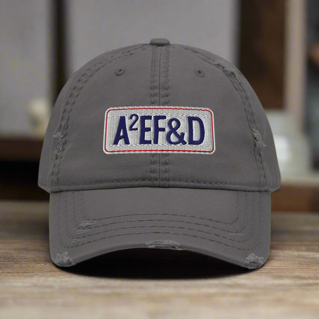 Against All Enemies Distressed Dad Hat (RWB)