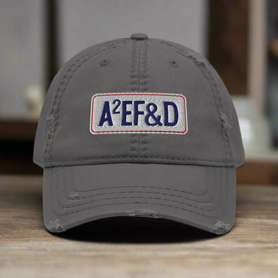 Against All Enemies Distressed Dad Hat (RWB)