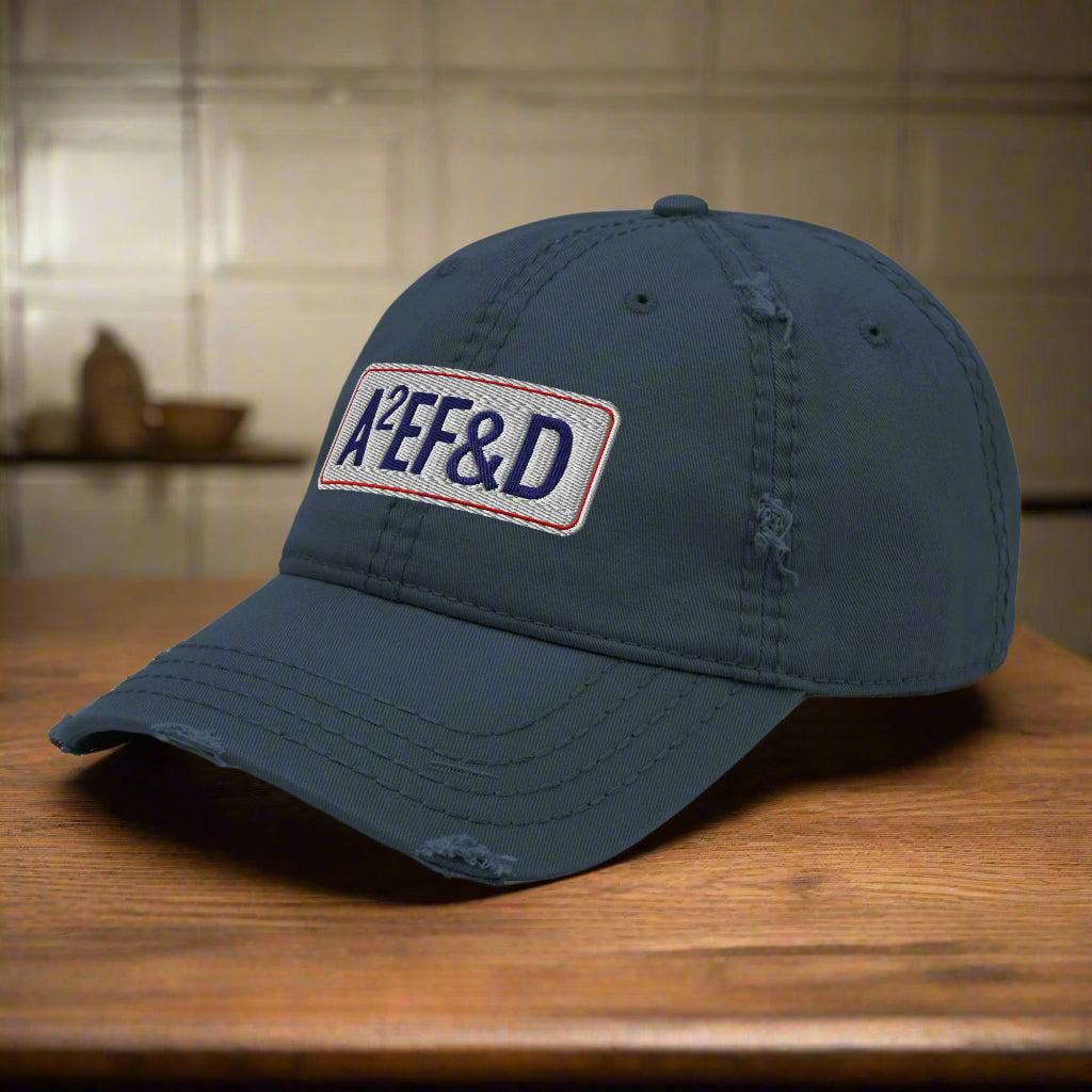 Against All Enemies Distressed Dad Hat (RWB)