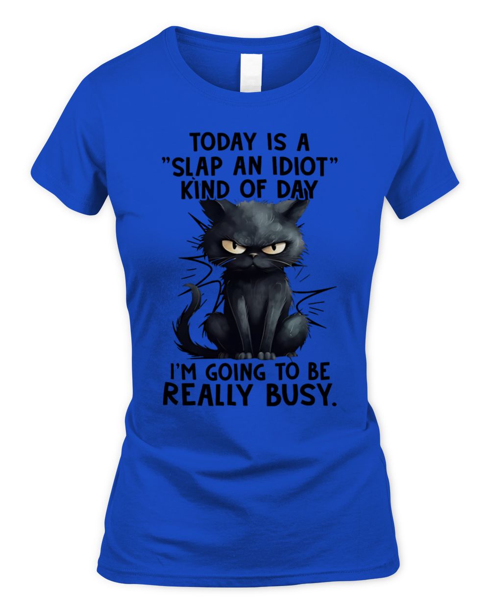Today is a slap an idiot kind of day Women's Soft Style Fitted T-Shirt