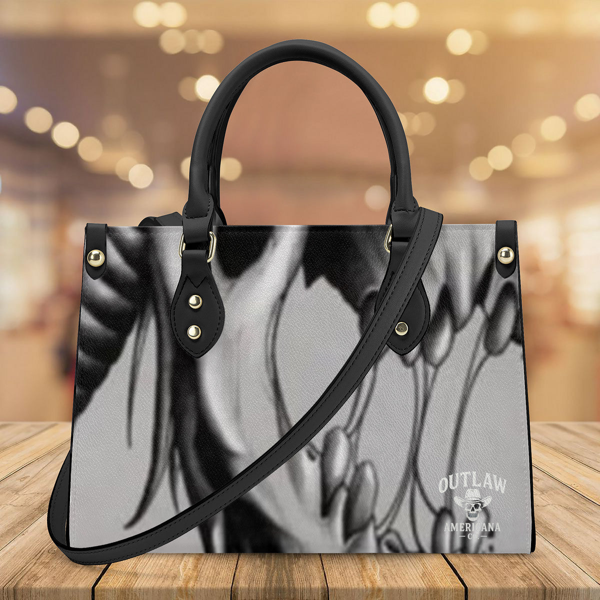 SF_B3 Luxury Women PU Tote Bag - Black