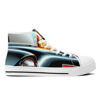 FWS High-Top Canvas Shoes With Customized Tongue - White
