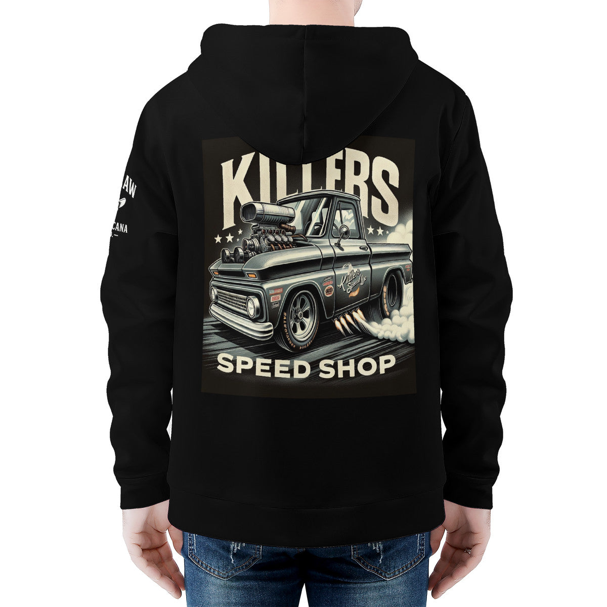 D58 Men's All Over Print Zip Hoodie