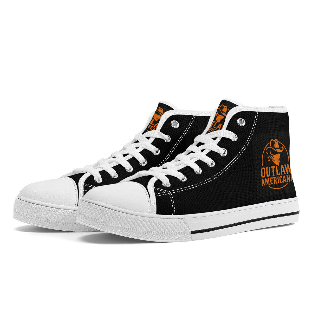 Copy of FWS High-Top Canvas Shoes With Customized Tongue - White