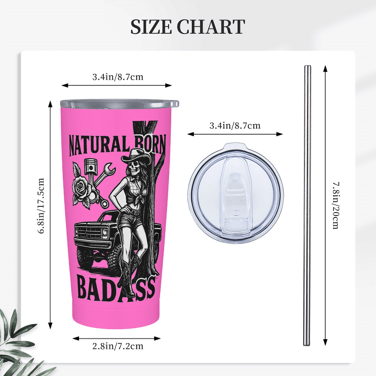 HC_C81 20oz Stainless Steel Straw Lid Cup