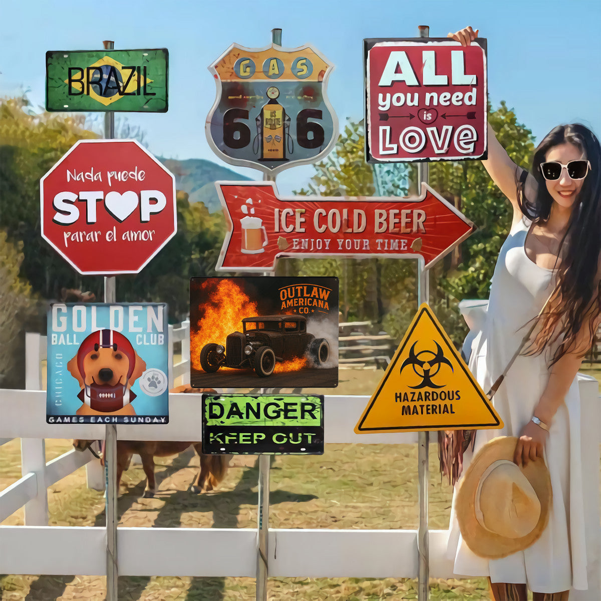 HC_C77 Steel Metal Art Decor 12x16in(Horizontal)